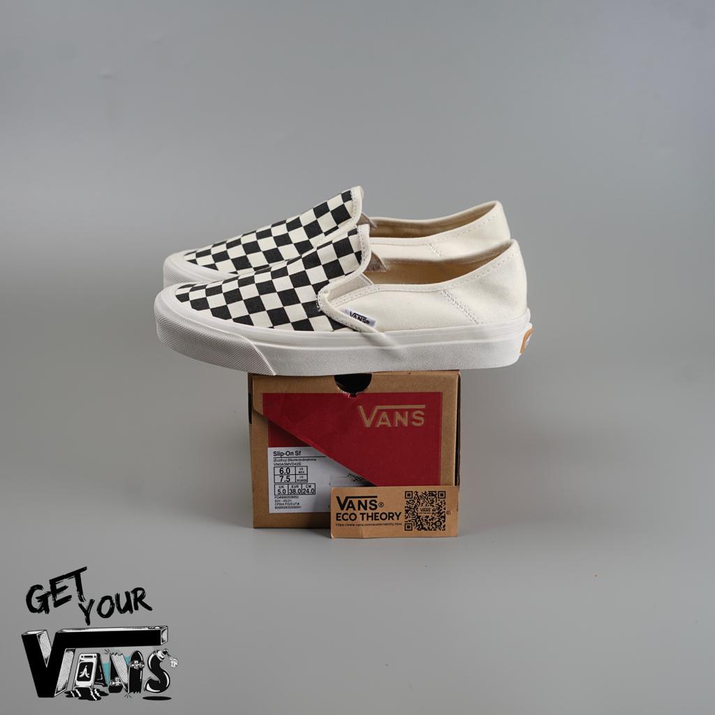 Vans Slip On Original | Original Vans ECO Theory Slip On SF Checkerboard Black White | Vans Slip On Original