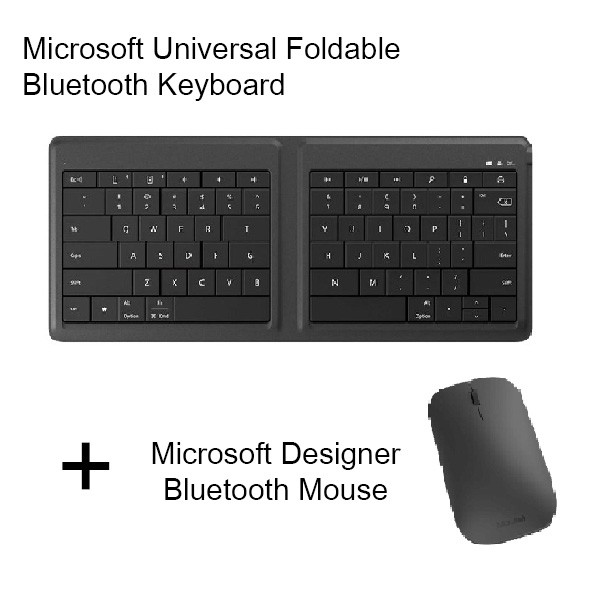 Microsoft Universal Foldable Bluetooth Keyboard + Microsoft Designer Bluetooth Mouse ORIGINAL