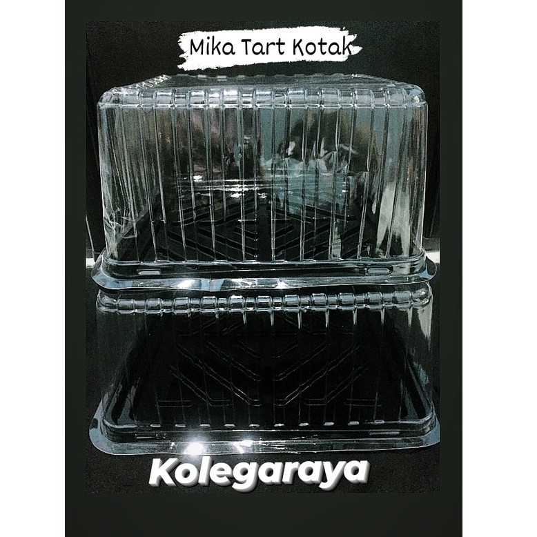 Mika Kue Tart Tumpeng &quot;KOTAK&quot; CT30 Warna Hitam Isi 10PCS Alas dan Tutup