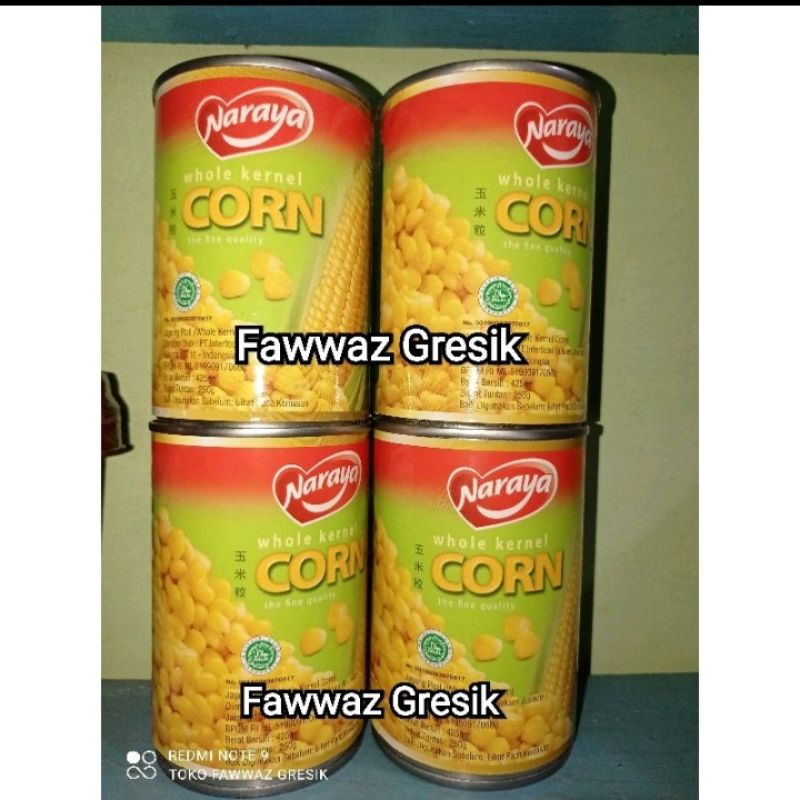 Naraya Whole Kernel Corn - Jagung manis kaleng - jagung pupil kaleng kemasan 425gr