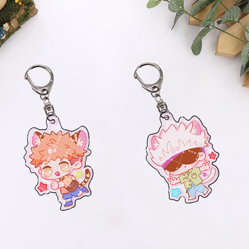 Jujutsu Kaisen Yuji Itadori Kugisaki Nobara Acrylic Keychain Key Rings Badge Hot