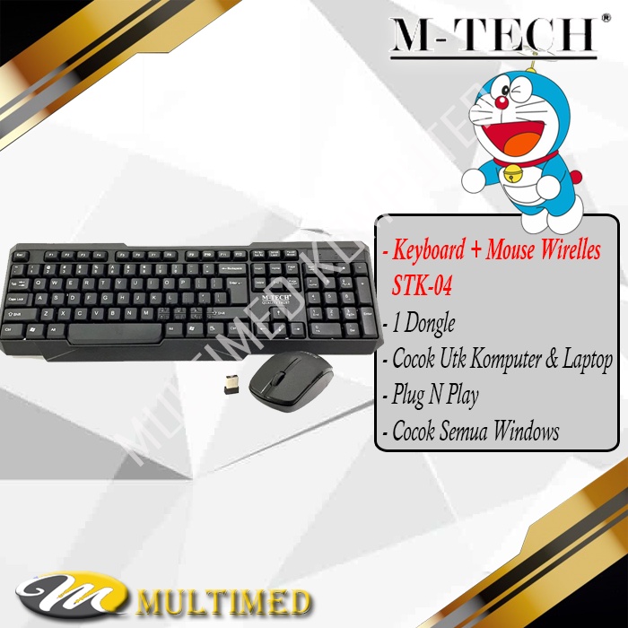 Keyboard Mouse M-Tech STK-04 Wirelles