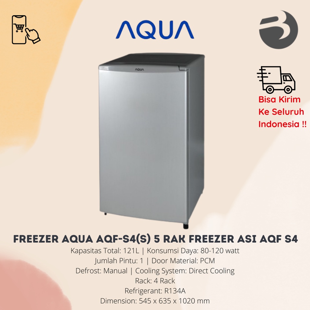 Freezer Aqua AQF-S4(S) 5 RAK Freezer asi AQF S4