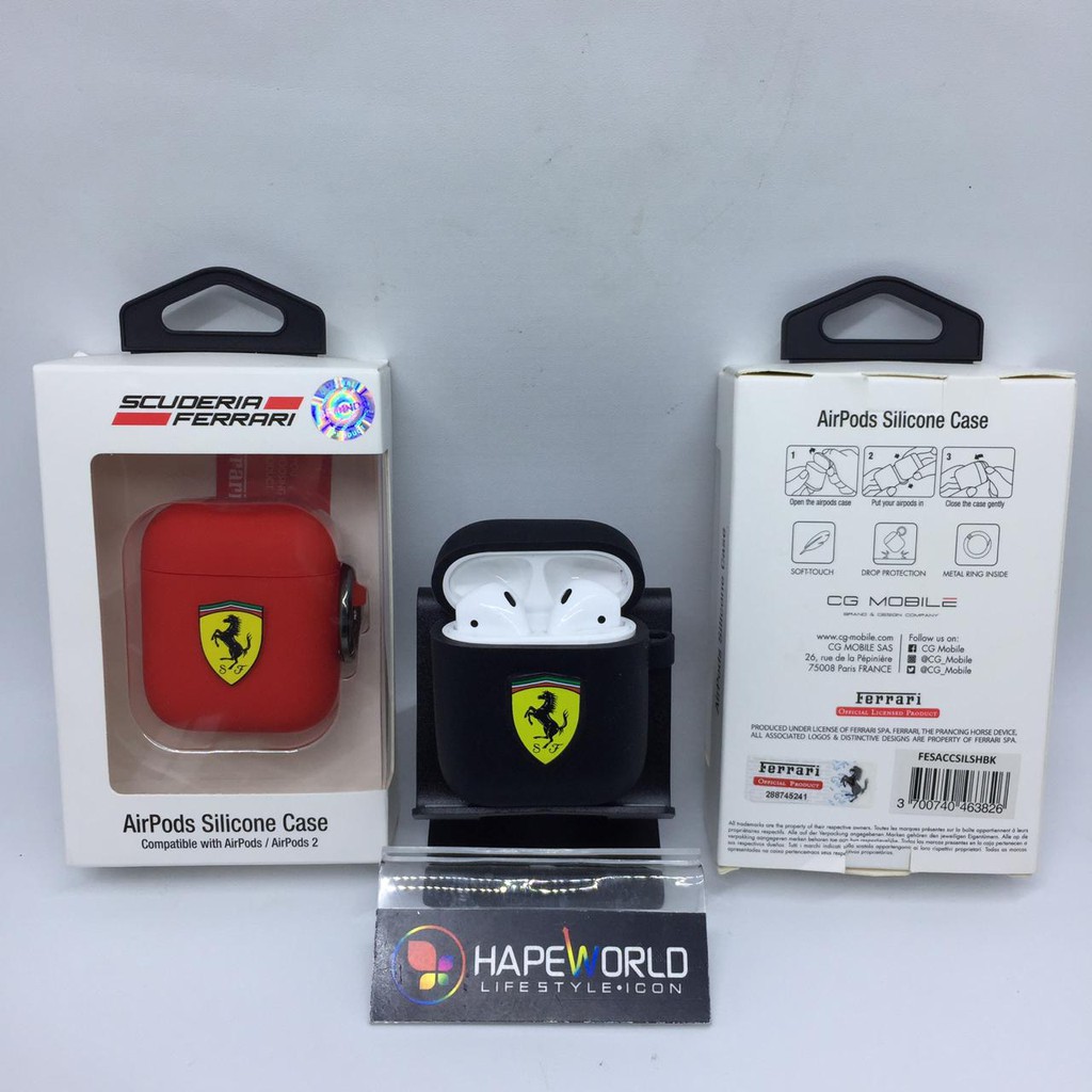 AIRPODS SILICON CASE  FERRARI