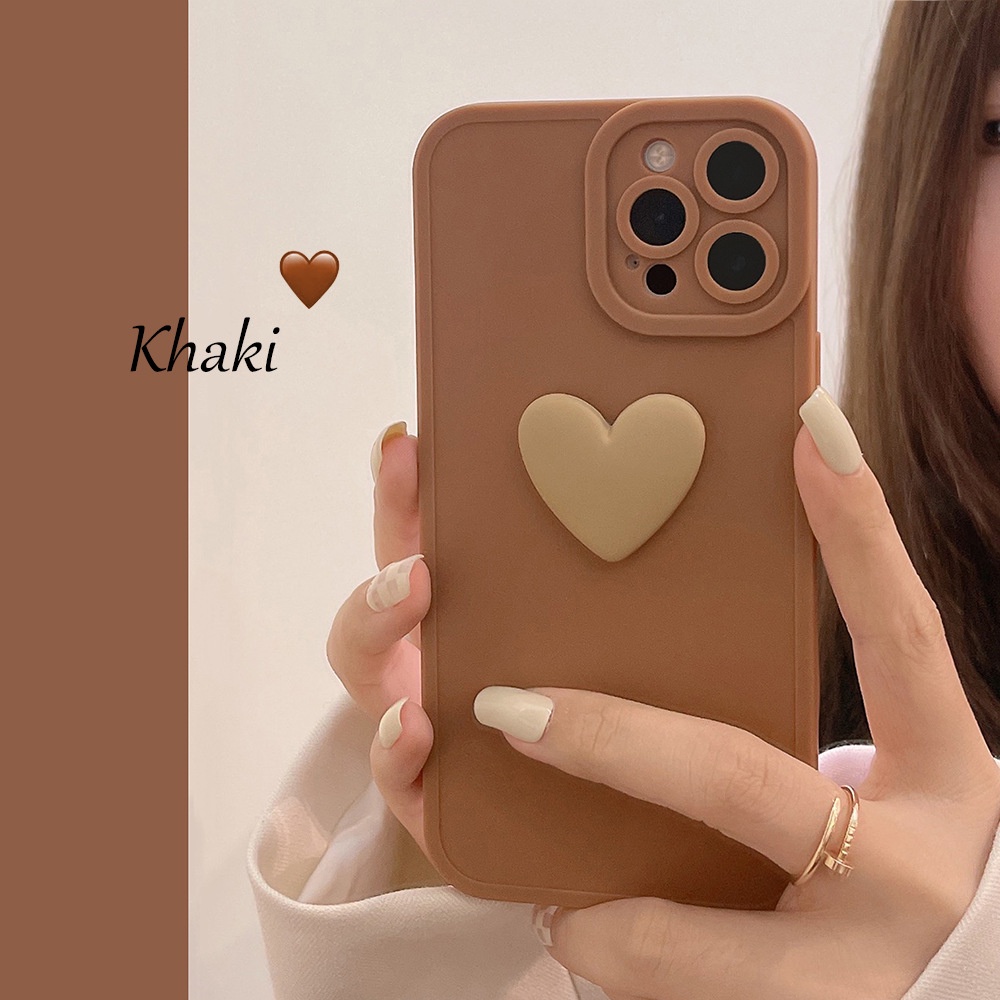 IPHONE Casing Ponsel Silikon Lembut Tekstur Coklat 3d Untuk Iphone7 8 PLUS X XR XS 11 12 13 14 MINI PRO MAX SE