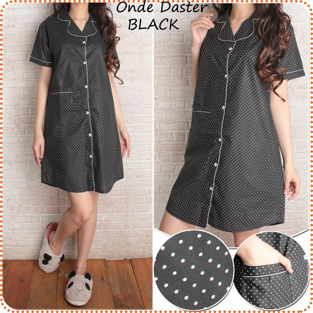  BAJU  TIDUR WANITA DASTER POLKA ONDE  DOTTY Shopee Indonesia