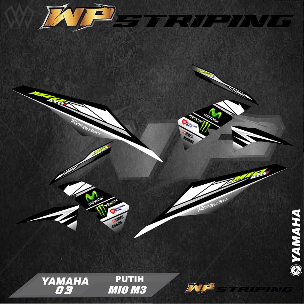 Stiker Striping MIO M3 / MIO Z / Sticker Variasi List Skotlet Motor Yamaha MIO M3 / MIO Z 03
