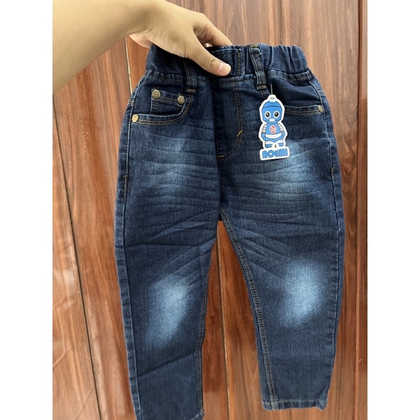 Celana jeans panjang 3-5tahun noemi pinggang kancing karet / celana levis polos anak 3 4 5 tahun cow