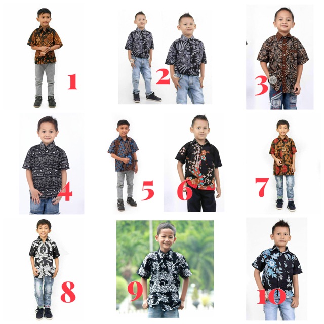 Kemeja Hem Batik Anak Untuk Umur 2-12 Tahun . Lebih Baik Besar Daripada Kekecilan