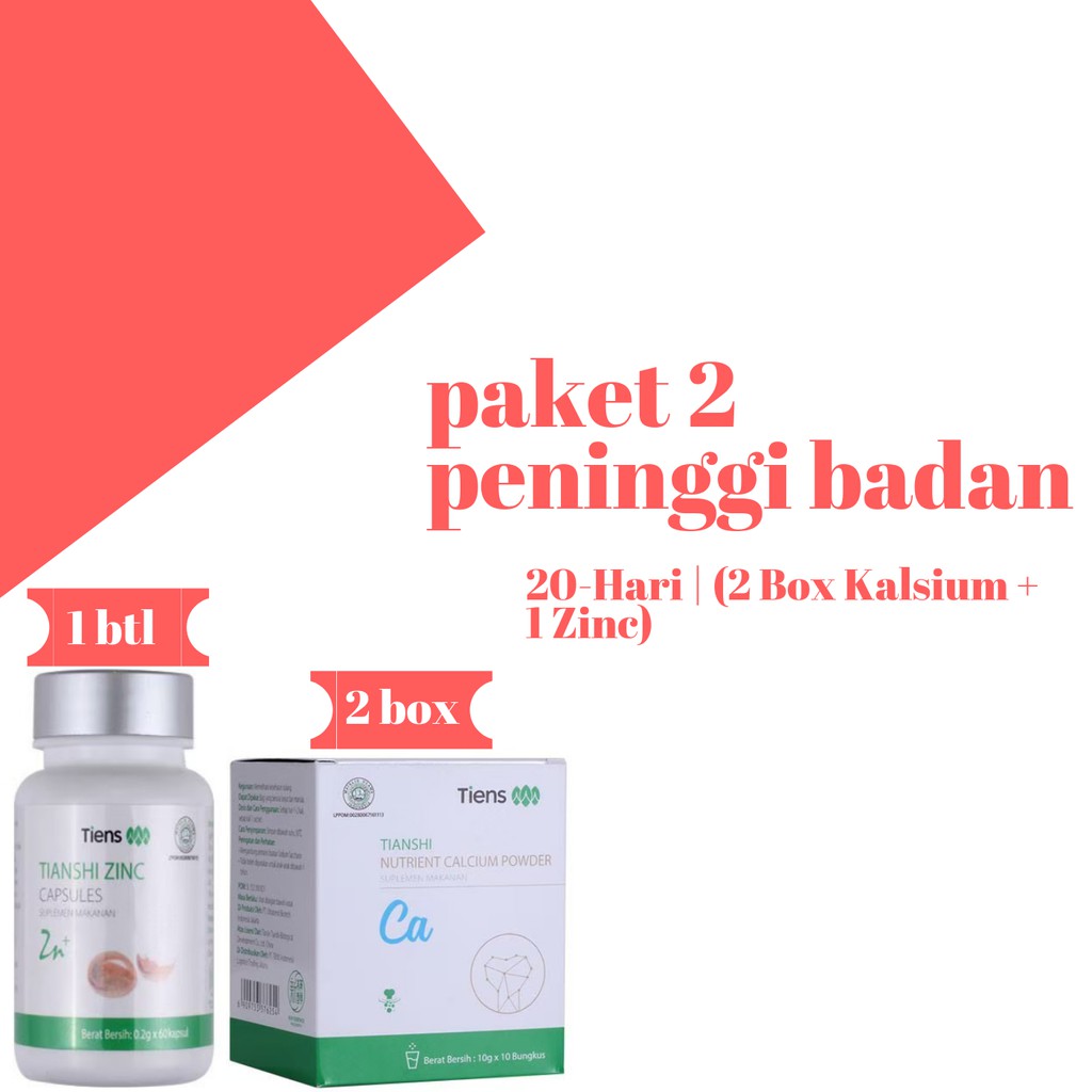 

Peninggi Badan Tiens Susu Kalsium NHCP & Zinc Capsules Tianshi Original-Paket 2