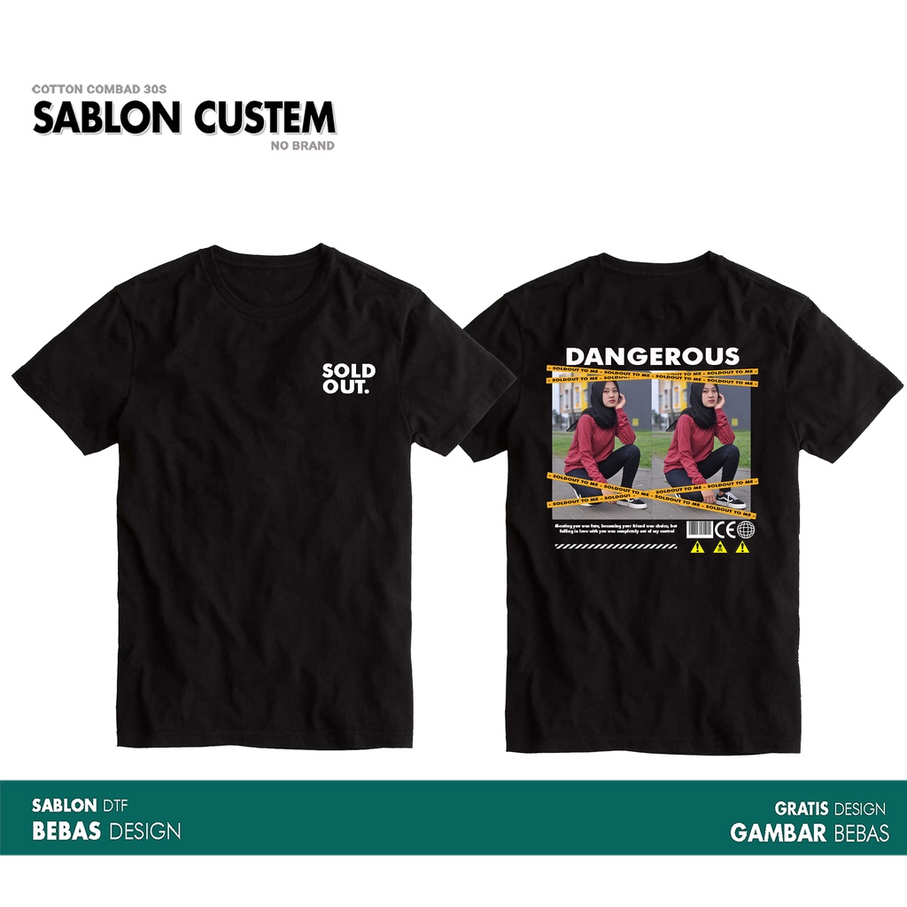 Custom Kaos Desain Aesthetic kastem / Kaos polos Bucin / Bisa ganti foto kamu / Kaos Desain Kamu / Sablon DTF / Kaos custem