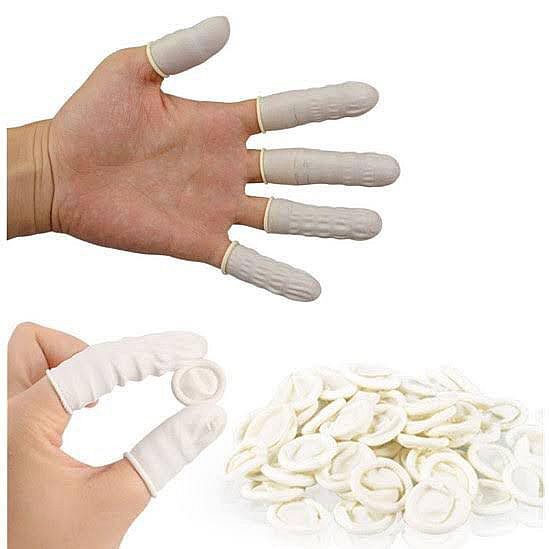 Sarung Tangan Jari Latex Steril Kebersihan Cegah Penyebaran Anti Virus Disefektan Corona Covid Debu