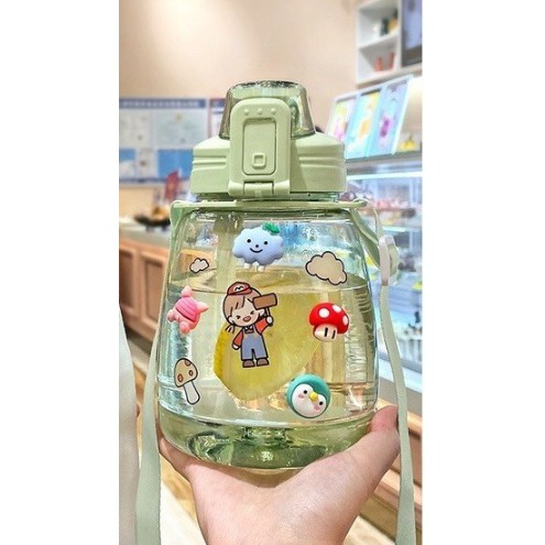 Botol Anak Big Belly Children's Cup Bottle + Stiker / Cangkir Air Minum Jerami Besar 1100 ML - H487