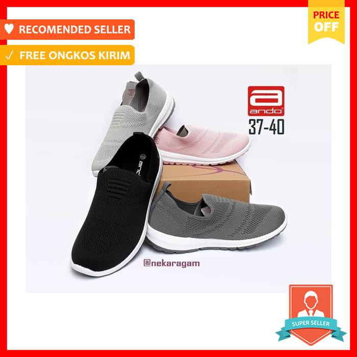 Sepatu Casual Wanita Ando Str Sepatu Rajut Slip On