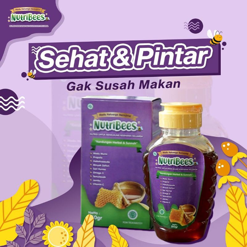 MADU ANAK NUTRIBEES SMART VITAMIN ANAK PENAMBAH NAFSU MAKAN 250 GRAM EXP 03 2023