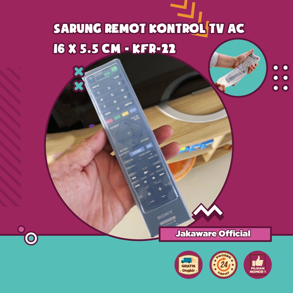 SARUNG SILIKON REMOT KONTROL TV AC 16 x 5.5 CM SILICON REMOTE TELEVISI KARET COVER CASE CASING DVD U