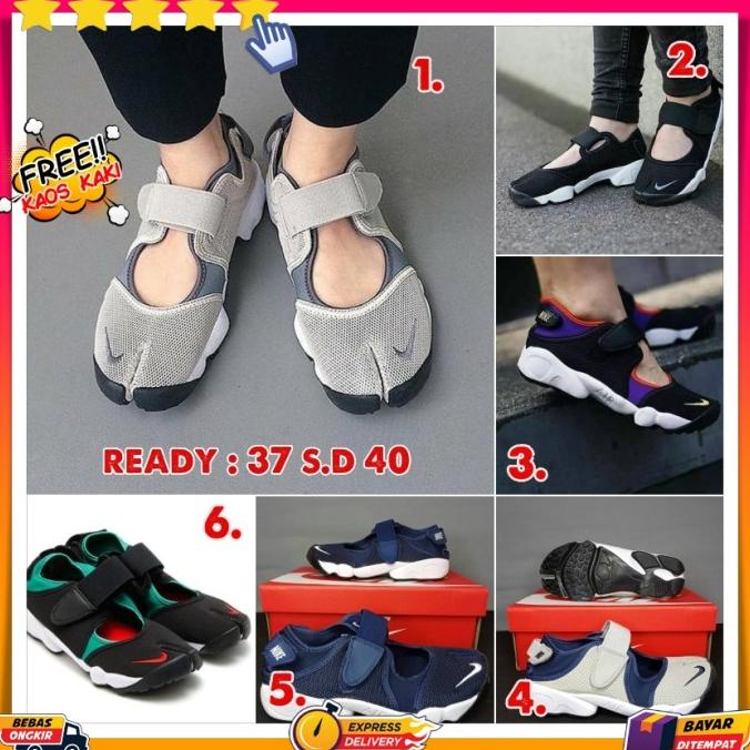 nike air rift PREMIUM ORIGINAL IMPORT- warna silver. sepatu wanita Termurah
