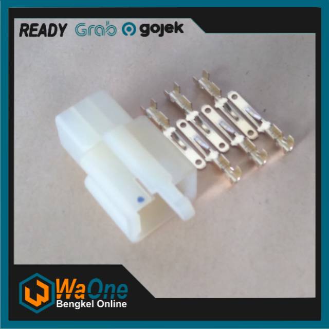 Socket Konektor 6 Pin Male/Female Dengan Skun Soket Kabel Motor 6Pin