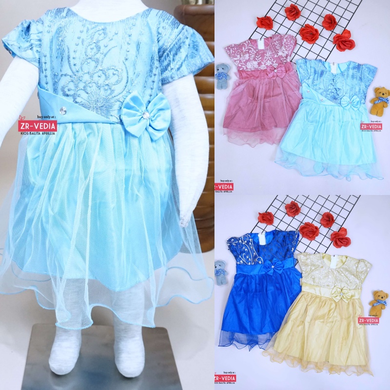 Gaun Baby Bella Uk. 6-18 Bulan / Dress Bayi Murah Baju Perempuan Gaun Pesta Anak Cewek Princess Kids