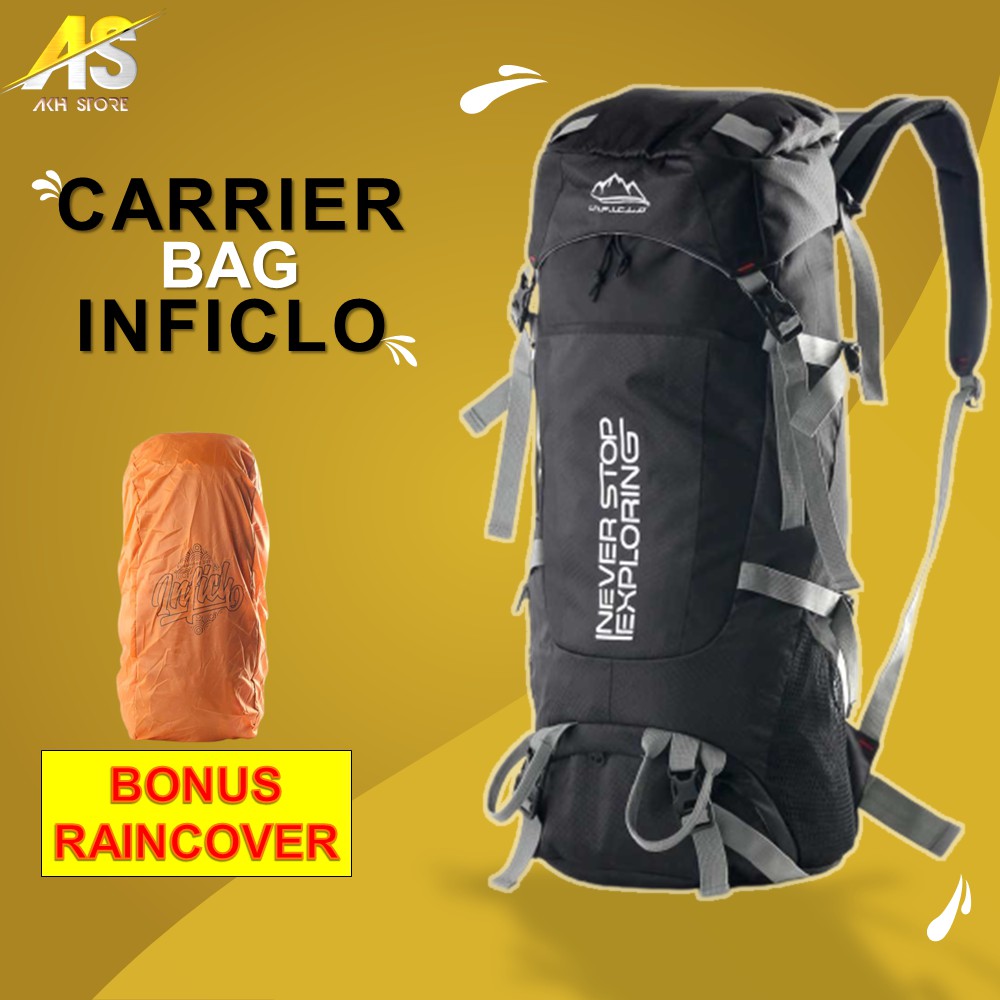 TAS GUNUNG HIKING OUTDOOR CARRIER 60L TASGUNUNG PUNGGUNG PENDAKI BACKPACK MOUNTAIN KERIL