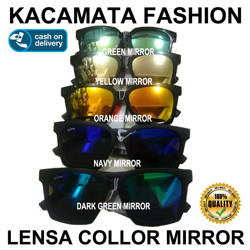 Kacamata Hitam Anti UV Kacamata Pria Wanita Fashion Sunglasses Unisex Kaca Maca Gaya Anti Silau