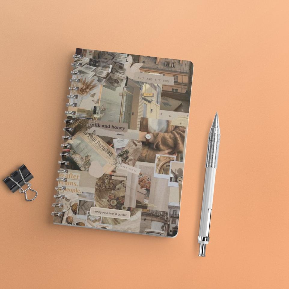 

❅Paling Popular➨ Notebook Aesthetic Edition 1 Lined Grid Dot Ukuran A5 Ring Spiral Jurnal Catatan Buku Spiral Binder 61