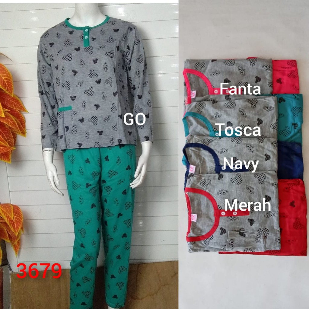 gos B BABYDOLL Bobo PP Dewasa Standart Setelan Baju Tidur Busui Celana Panjang Lengan Panjang