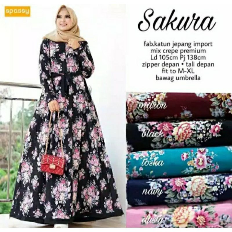 Gamis monalisa / gamis sakura / gamis / fashion muslim