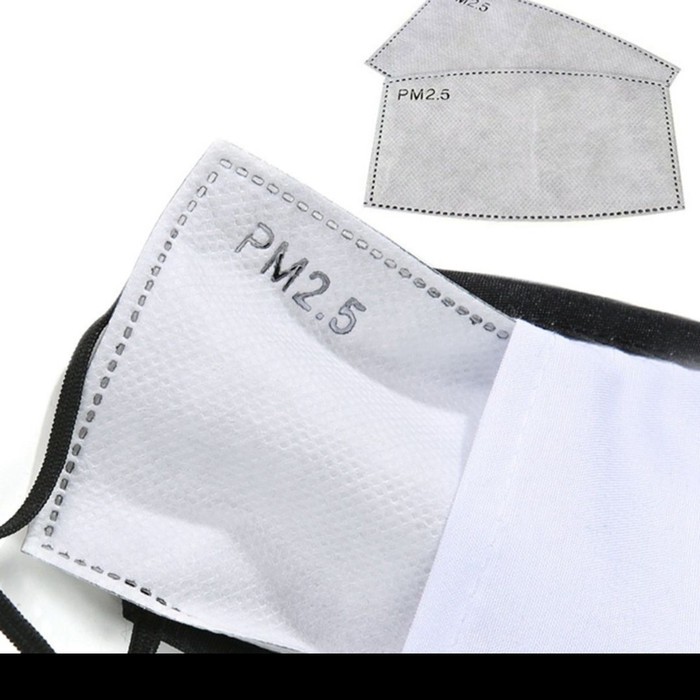 Masker kain respirator pm 2.5 anti debu polusi bisa isi filter pm 2.5