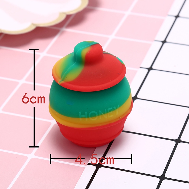 (Happy) 1pc Toples Kontainer Madu Bahan Silikon Kapasitas 35ml Serbaguna Untuk Dapur