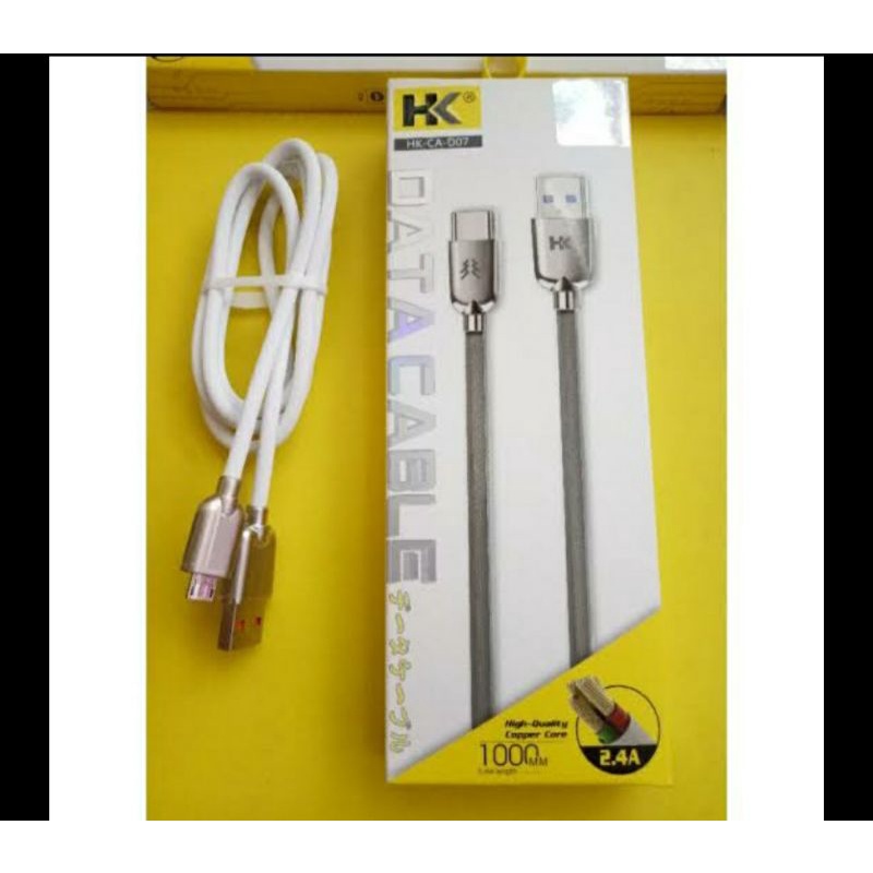 Kabel Data Merk HK D07 Konektor Lightning Iphone Quick Charge 2.4 Ampere