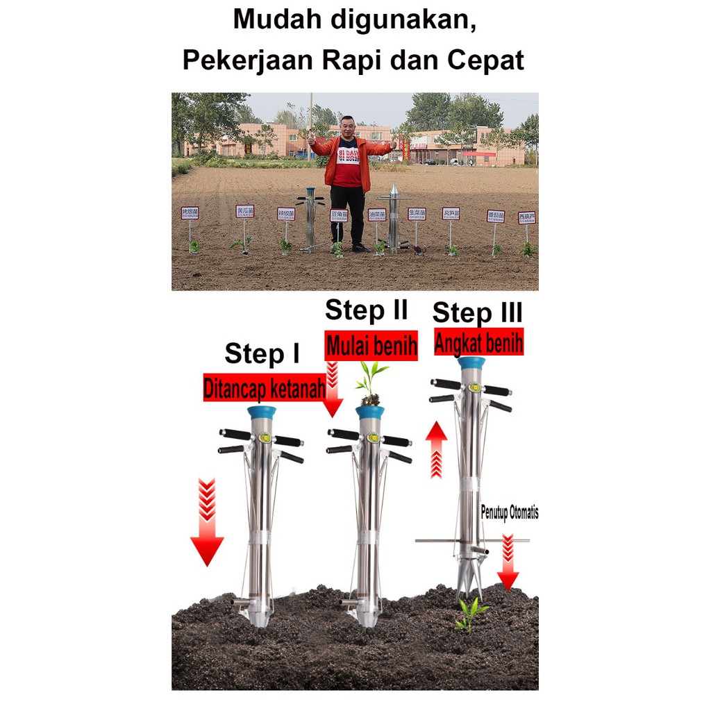 Alat Tanam Penanam Benih Sayur Biji Bijian Vegetable Transplater Alat Penanam Benih Bercocok Tanam Berkebun