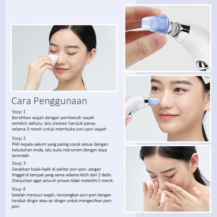 ALAT PEMBERSIH KOMEDO DERMA SUCTION VACCUM pembersih penghilang kotoran komedo