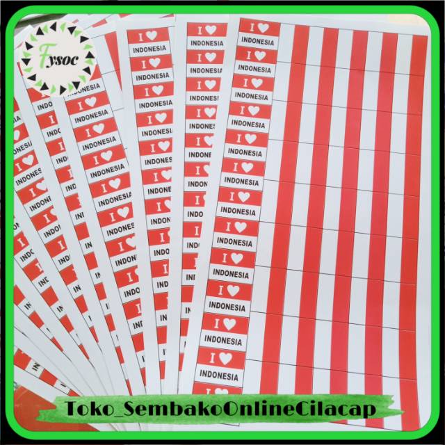 Stiker Bendera Merah Putih [5000/3pcs]