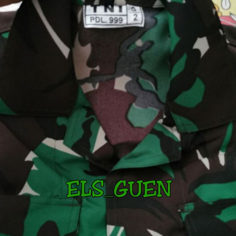 Baju PDL TNI AD bahan Velbed 999 Multicorps Premium