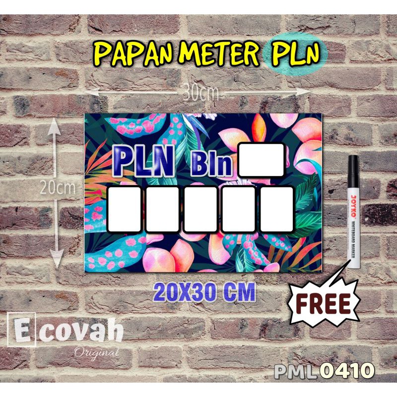 

Ecovah Papan Meter Listrik PLN PAM motif Unik - Tropical 10