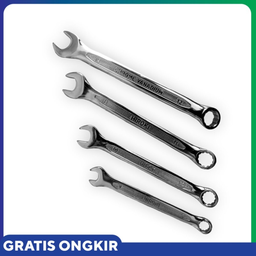 HIROKI set spanner pas 4pcs combination ring Asli kunci