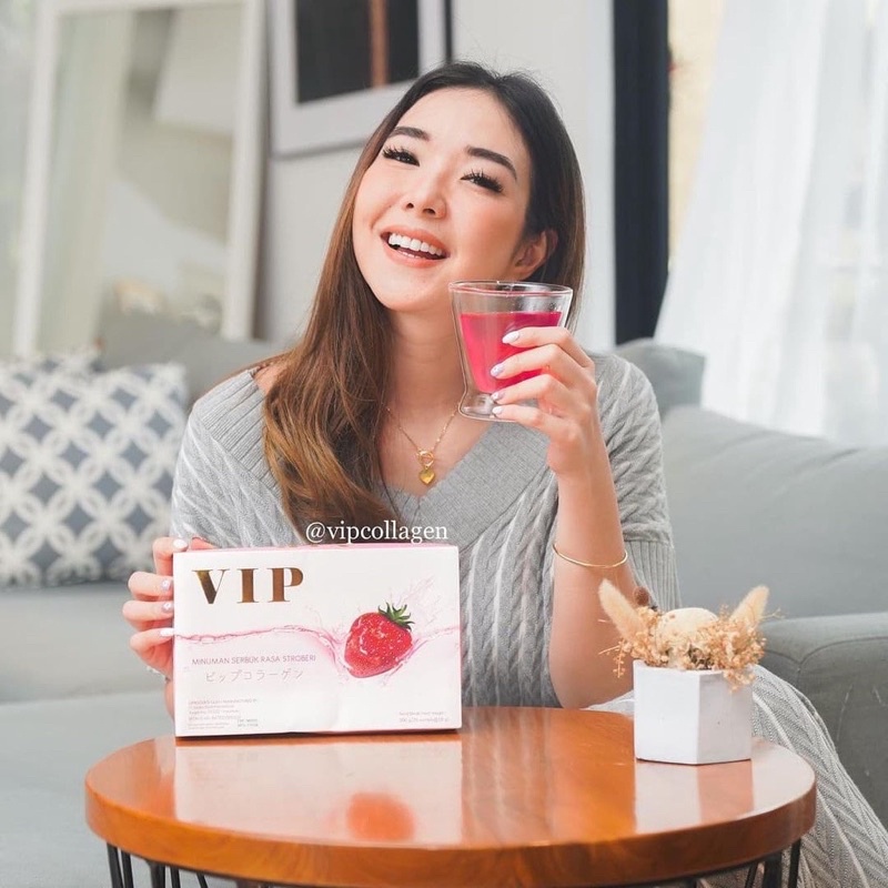 VIP COLLAGEN m 1 Box isi 20 SUPLEMEN KECANTIKAN COLAGEN MINUMANORIGIMAL PERAWATAN PEMUTIH