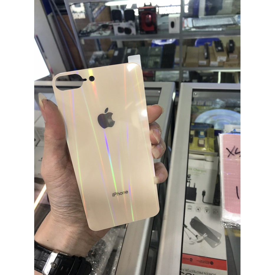 Tempered glass aurora screen protector belakang for iphone 7 plus