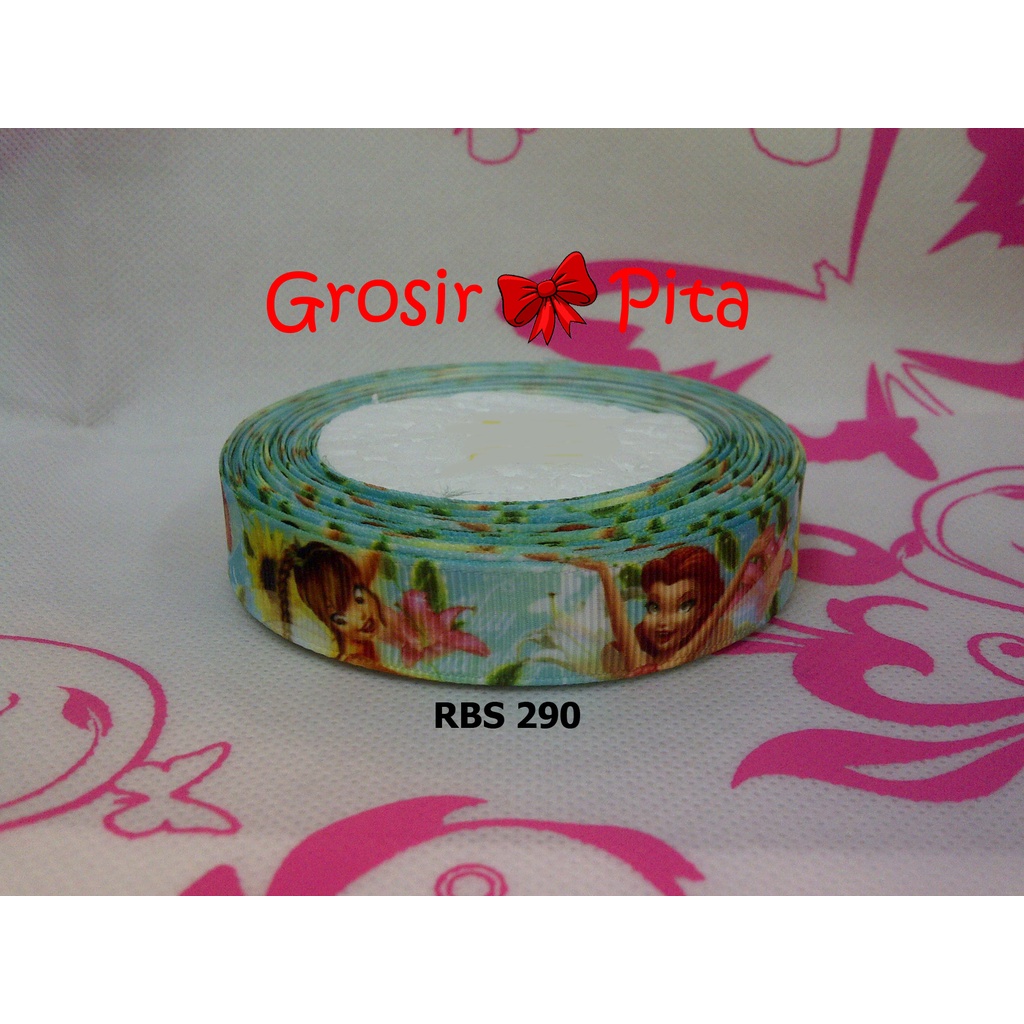 

(25 yard) Pita Grosgrain Motif Fairy RBS 290 | Toko Bahan Craft | Grosir Pita