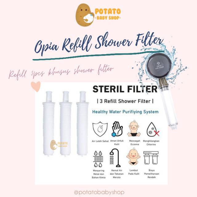 Opia Steril Shower Filter Refill Pack (3 Pack) – Healthy Water Purifiying System