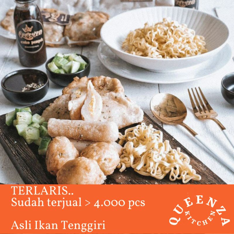 

| TERLARIS | PEMPEK QUEENZA ASLI IKAN TENGGIRI KHAS PALEMBANG ( ISI 5 SELAM & 5 LENJER PEMPEK + CUKO )