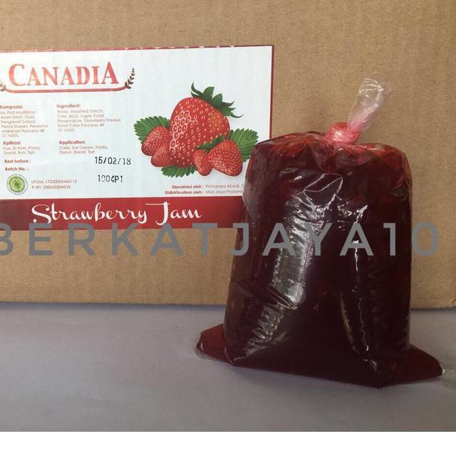 

【JOB】 Prims food Canadia Strawberry Jam selai murah ekonomis repack 250 gr