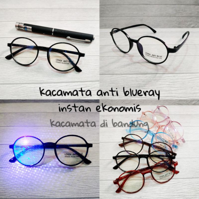 kacamata anti radiasi gadget komputer anti blueray bulat khusus mata normal