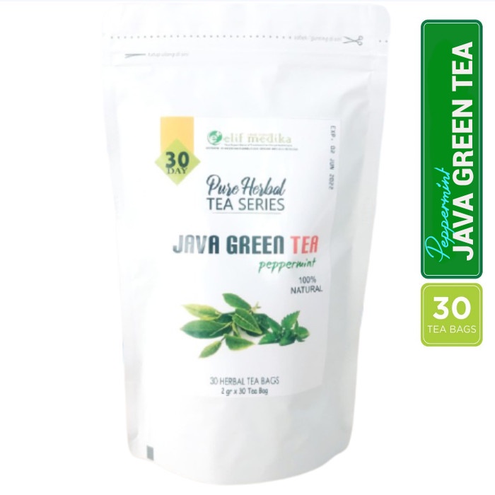 

JAVA GREEN TEA PEPPERMINT : TEH HIJAU JAWA + DAUN MINT ISI 30 TEA BAG