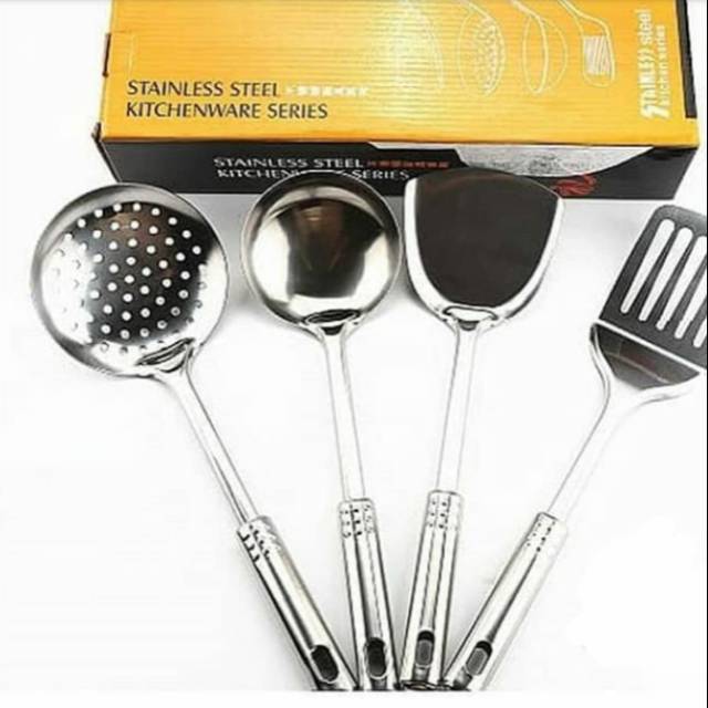 Spatula set stainless kitchen set tools kitchenware 4in1
