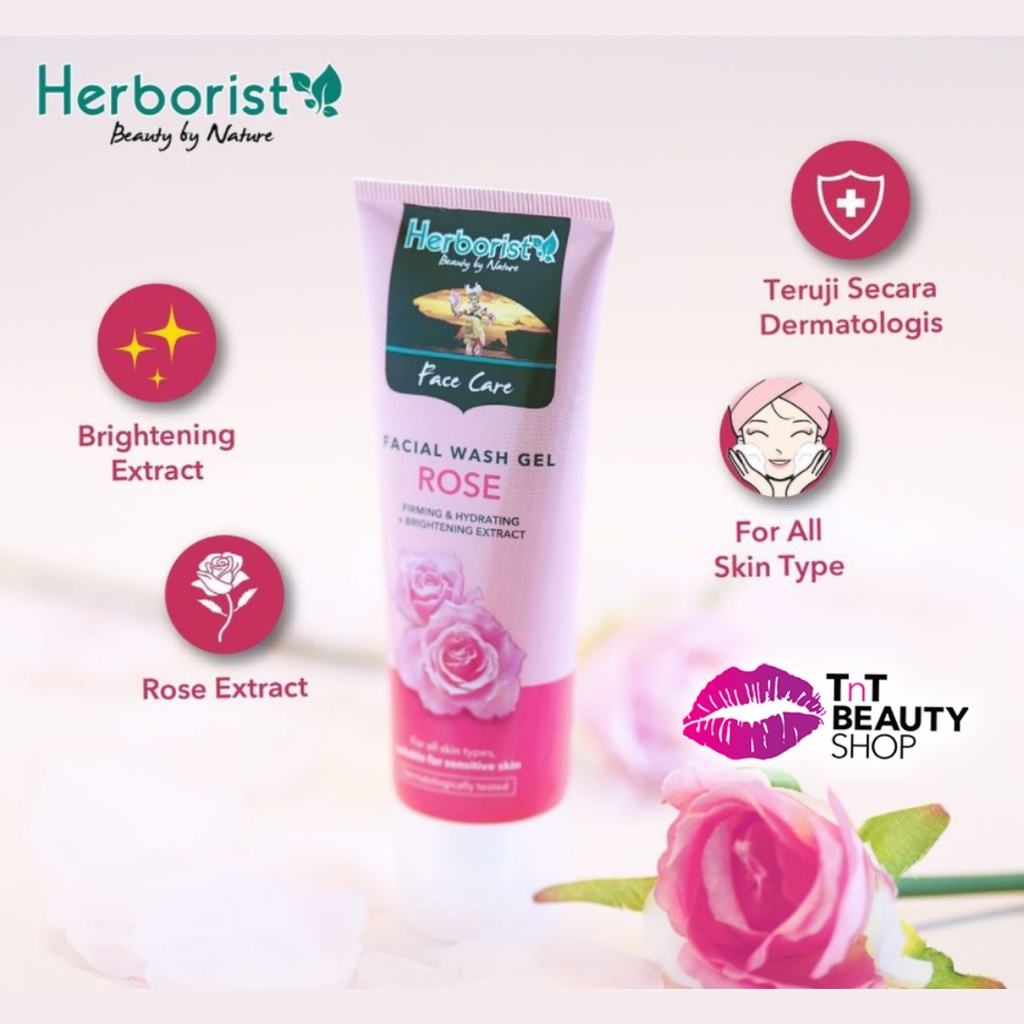 Herborist Facial Wash 80gr | Herborist Sabun Wajah 80gr | TEA TREE | ZAITUN | ALOE VERA | Herborist Facial Wash Gel Rose - Herboris