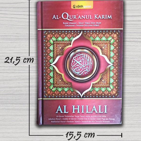 Al Quran Terjemah Al Hilali A5 HC - Al Quran Mushaf Utsmani - Al Quran Terjemahan