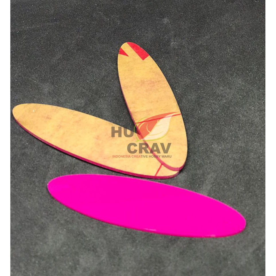 

Bahan Akrilik Nama Dada 8x2,2cm Name Tag Oval Warna MAGENTA Acrylic