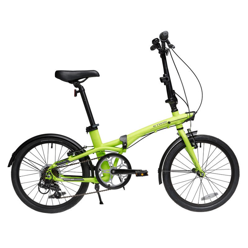 BTWIN Tilt 500 Hoptown Sepeda Lipat 20 Inch Folding Bike - Yellow